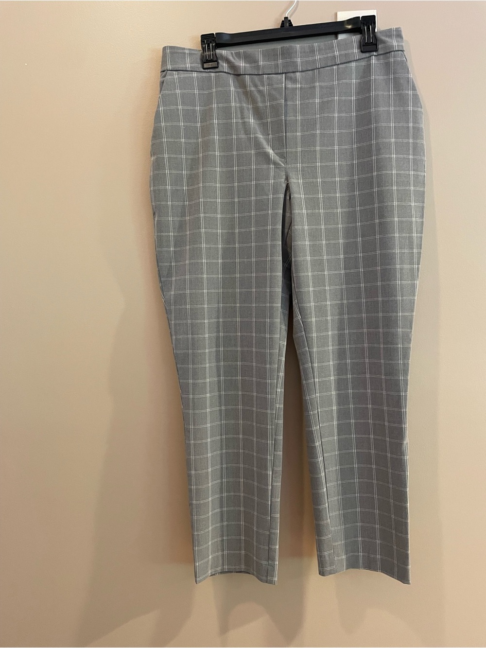 Women’s Gray Windowpane Dress Pants